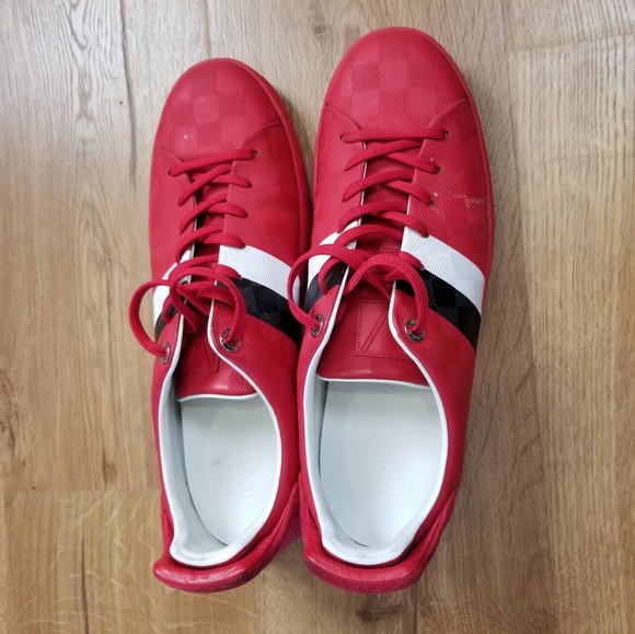 LOUIS VUITTON RED FRONTROW SNEAKERS - Picture 2 of 4